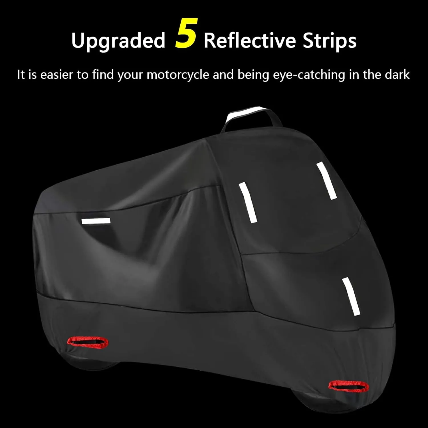 300D Motorcycle Cover Heavy Duty, Honda Navi Cover Waterproof Outdoor All Season Protection supertite cubre motos Moped Motorcycle Tarp Fits up to 74 inch (L: 74" * 37" * 43")