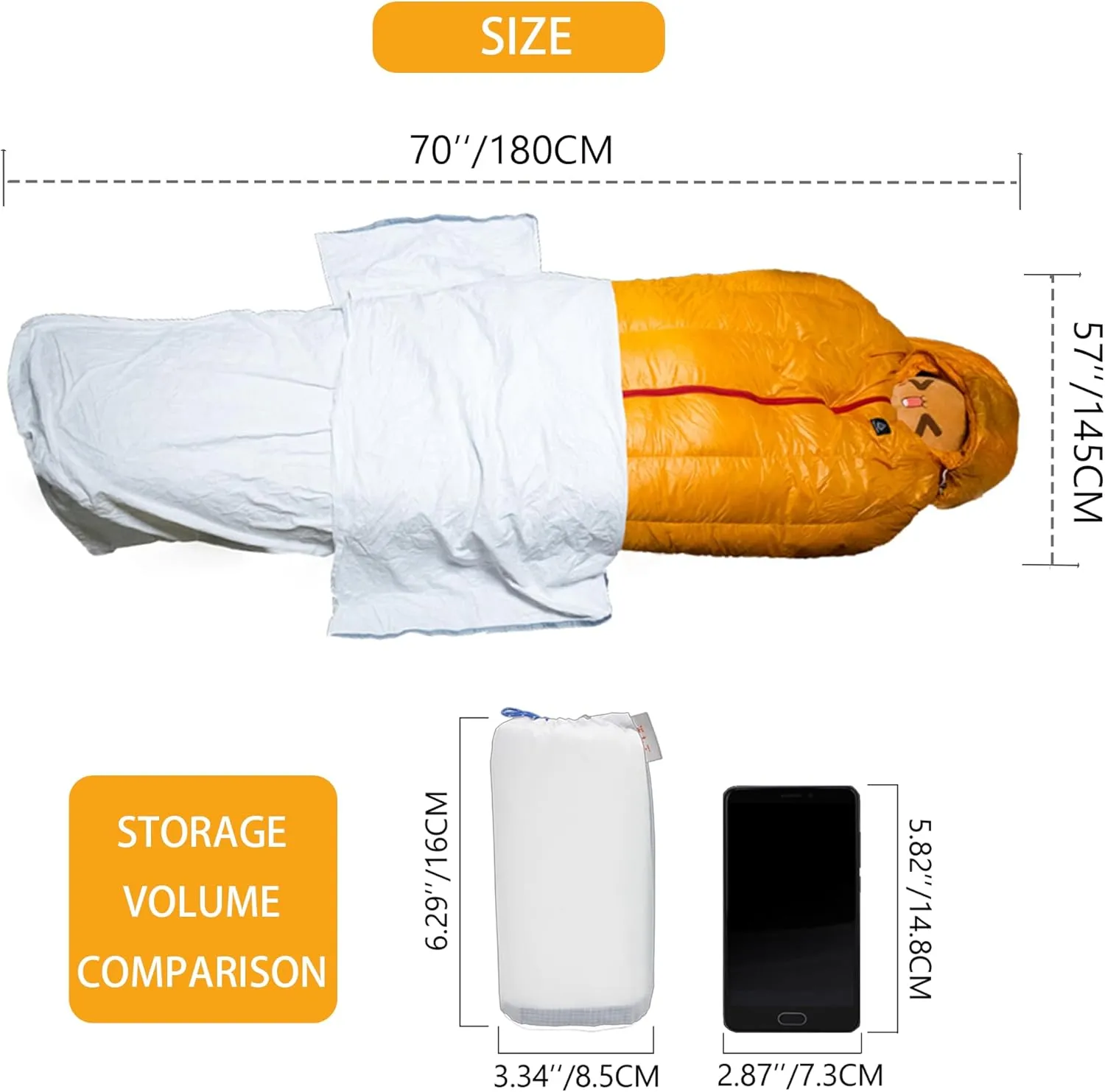 3F UL Gear Travel Sleeping Bag 3 Season, Waterproof & Stain resistan Sleeping Bag for Adults Kids, Lightweight Compact Camping Essentials Accessories Hiking Sleep Must Haves