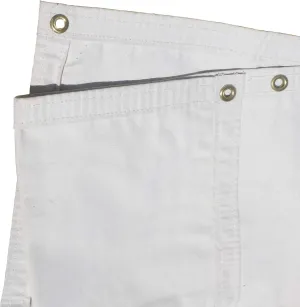 4 Ft. x 4 Ft. White 10 Oz. Canvas Tarp