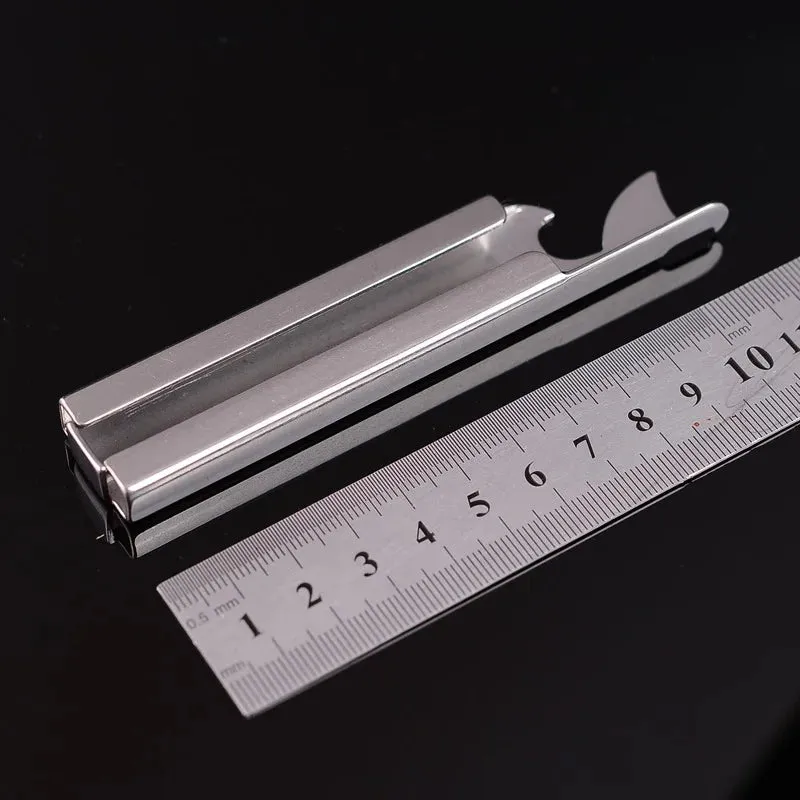 4 Pcs Portable Stainless Steel Tableware Set - Foldable Knife, Fork, Spoon, and Bottle Opener
