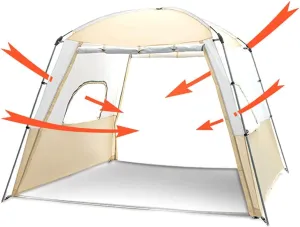 5-8 Person Cabin Tent Ultra Large Dome Tent with Porch Camping Dome Shelter Tent Sun Shelter Canopy Event Tent for Party, Garden, Patio, Backyard Hopeful