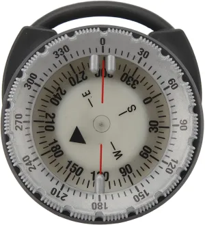 50M Waterproof Luminous Magnetic Diving Compass with Pipe Clamp, Underwater Navigation Tool for Scuba Diving Water Sports, ABS Sturdy Material, Side Window for Clear View