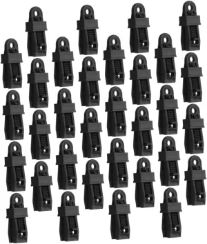 50pcs Heavy Duty Tarp Clips Windproof Tent Fasteners with Lock Grip for Outdoor Camping Durable Awning Fixers Reliable Clamps for Tarps and