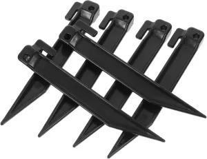 50pcs Plastic Ground Stakes for Lawn Mowers Tarp and Tent Anchoring Heavy Duty Weather-resistant Stakes for Secure Outdoor Use Gardens and Commercial Areas