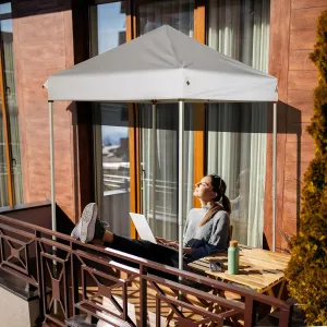 5x5ft Pop Up Canopy Tent Commercial Shelter, Heavy Duty, Outdoor Gazebo pop up Canopy Tent Use in Market and Restaurant/Use Near Swimming Pool, Beach,