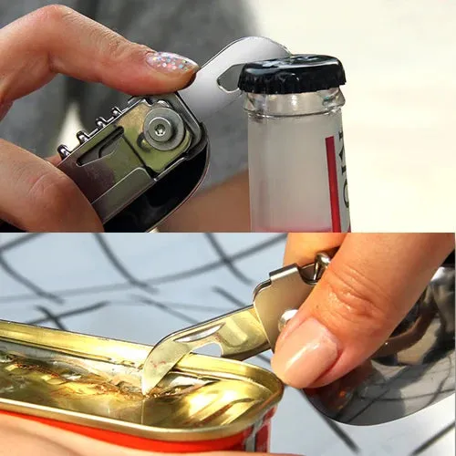 6-in-1 Detachable Camping Utensil Set - Compact Travel Cutlery with Spoon, Fork, Knife & Bottle Opener