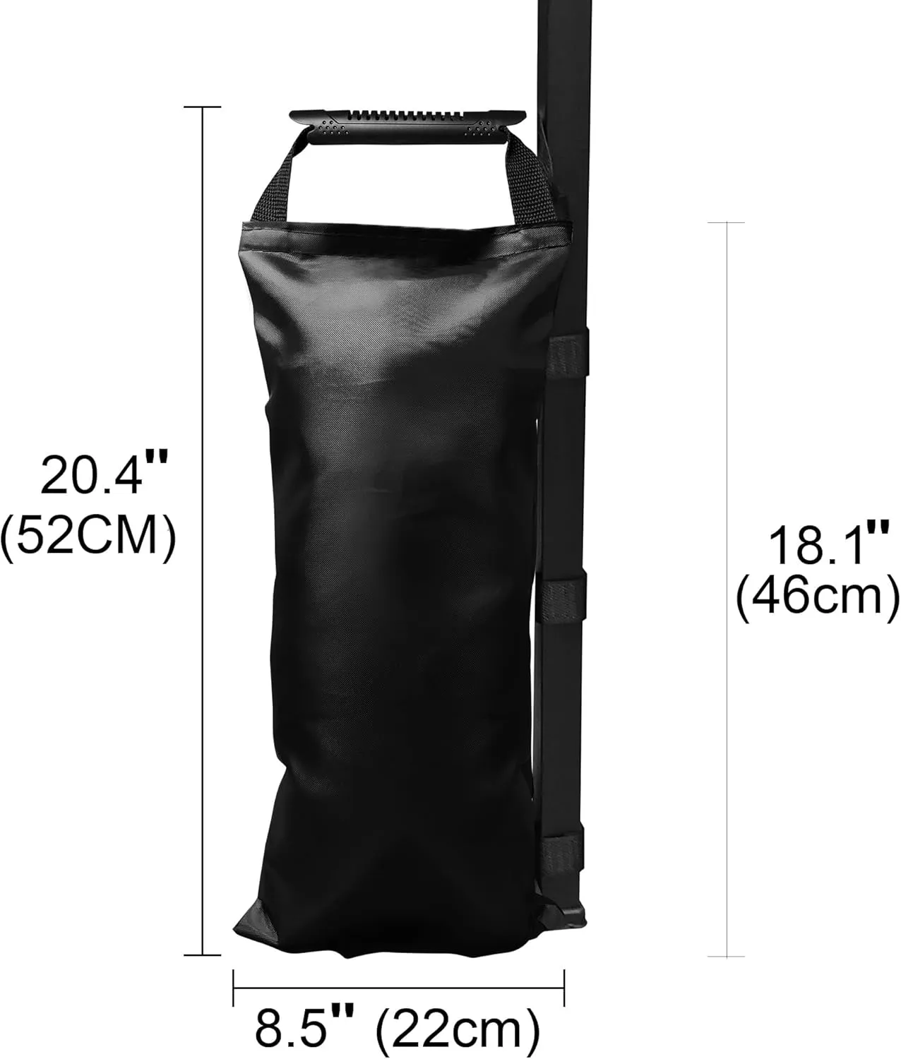 6 Pack SANWAY Sand Bags for Canopy Weights (No Sand)-Sand Bags for Weight - Sandbags for Canopy Tent- Canopy Weights for Canopy Tent Legs - Canopy Weights with Handles, Black