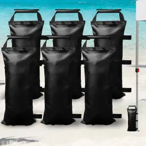 6 Pack SANWAY Sand Bags for Canopy Weights (No Sand)-Sand Bags for Weight - Sandbags for Canopy Tent- Canopy Weights for Canopy Tent Legs - Canopy Weights with Handles, Black