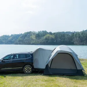 6 Person SUV Tent for Camping, Double Layer PU3000mm and UPF 50  UV Waterproof Car Tents, Includes Rainfly and Storage Bag, 10FT L x 10FT W