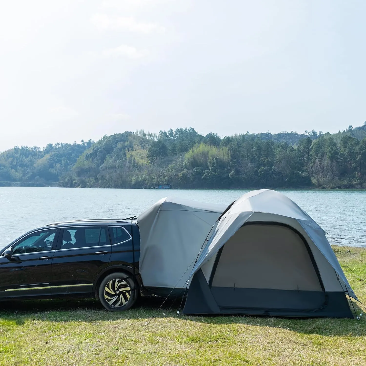 6 Person SUV Tent for Camping, Double Layer PU3000mm and UPF 50  UV Waterproof Car Tents, Includes Rainfly and Storage Bag, 10FT L x 10FT W