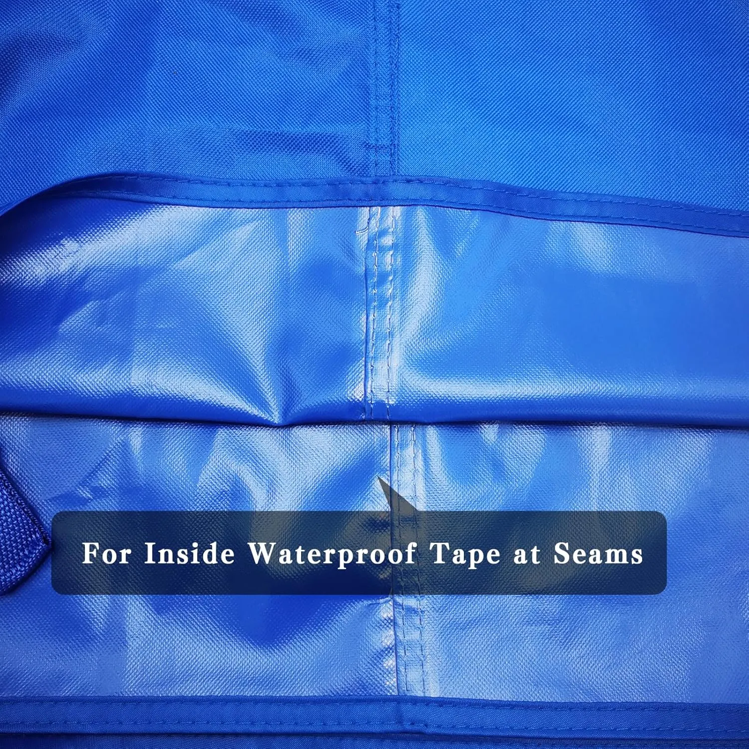 6.5x7Ft Waterproof Canvas Tarp Blue，Heavy Duty Multipurpose Oxford Tarpaulin Cover for Canopy Tent, Roof, Boats, Pool, Woodpile, Robust, Rip & Tear Proof, 20mil