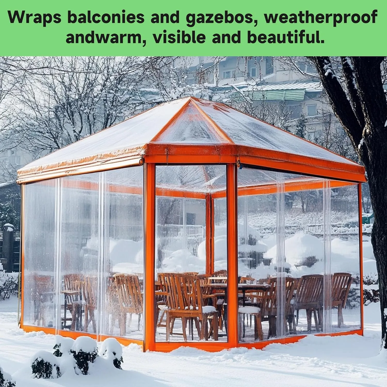 6'x8' 20 Mil Heavy Duty Clear Vinyl PVC Tarp,UV Resistant Glass Tarps Transparent Tarpaulin with Grommets&Reinforced Edges,Suit for Plant Greenhouse Balcony Garden Pet Hutch Roof,Full Size