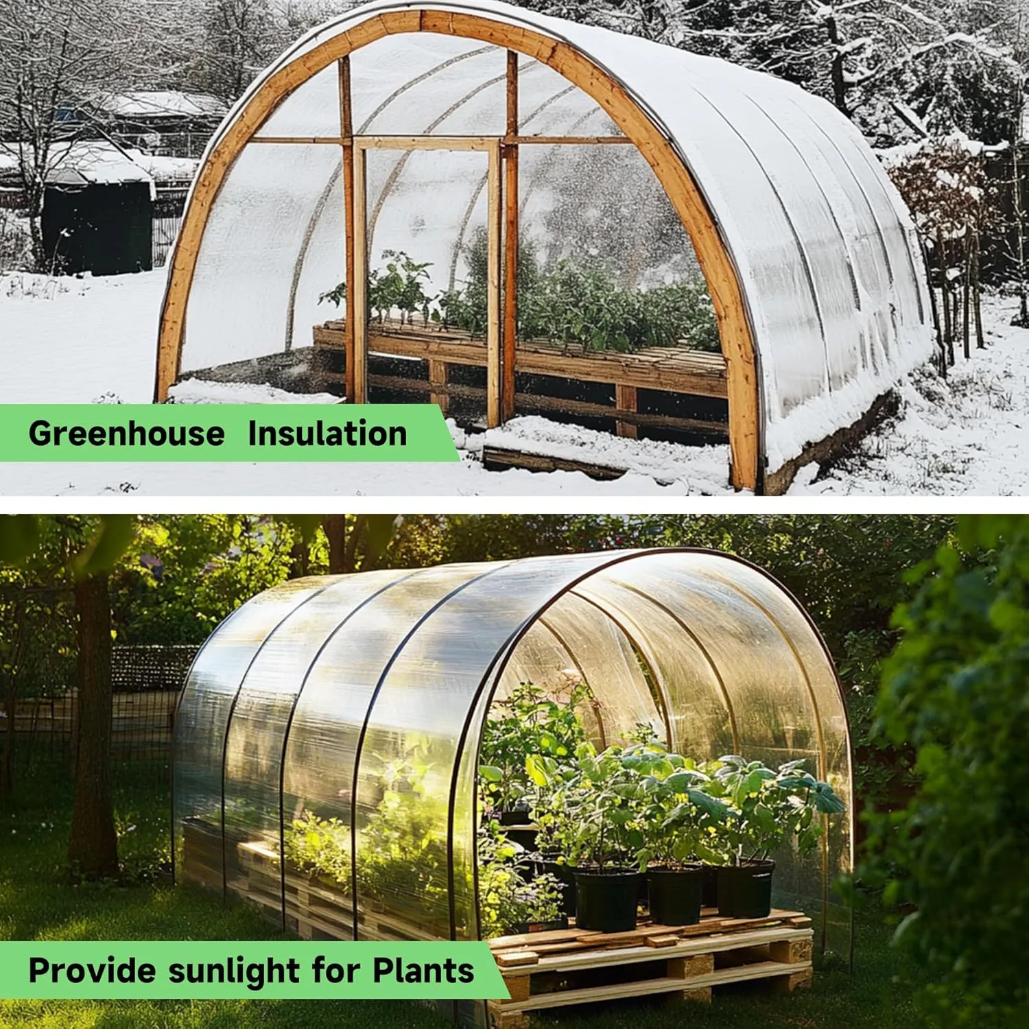 6'x8' 20 Mil Heavy Duty Clear Vinyl PVC Tarp,UV Resistant Glass Tarps Transparent Tarpaulin with Grommets&Reinforced Edges,Suit for Plant Greenhouse Balcony Garden Pet Hutch Roof,Full Size