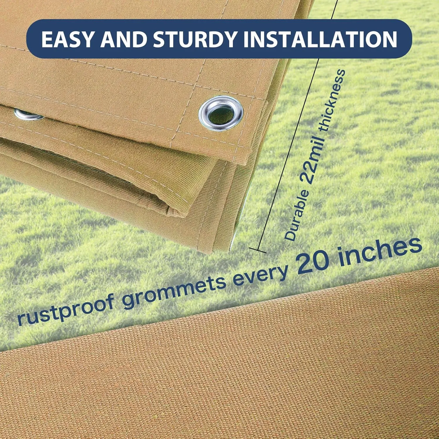 6’x8’ Canvas Tarps Heavy Duty Waterproof Tarpaulins with Aluminum Grommets,UV Resistant, 22Mil Multipurpose Drop Cloth, 14oz Cover Sheet for Outdoor and Indoor Use with Ropes Yellow
