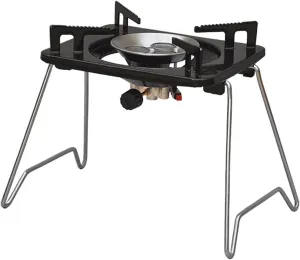 7500W Outdoor Gas Stove Folding 3 Fire Holes Adjustable High Power Non-Slip Lightweight Gas Burner