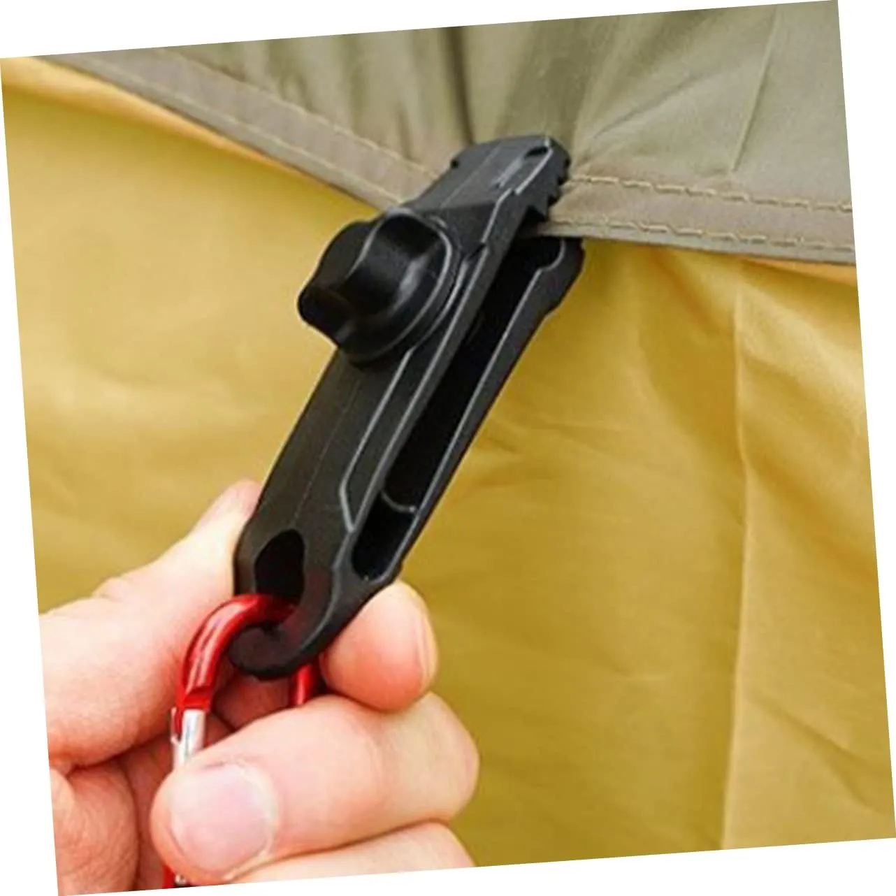 8 Pcs Tent Clip Outdoor Teepee Multifunction Nylon Black (Blackx5pcs 8.5X2.8CMx5pcs)