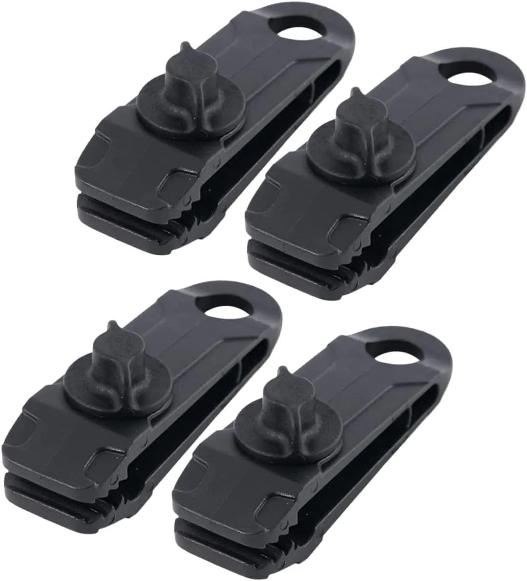 8 Pcs Tent Clip Outdoor Teepee Multifunction Nylon Black (Blackx5pcs 8.5X2.8CMx5pcs)