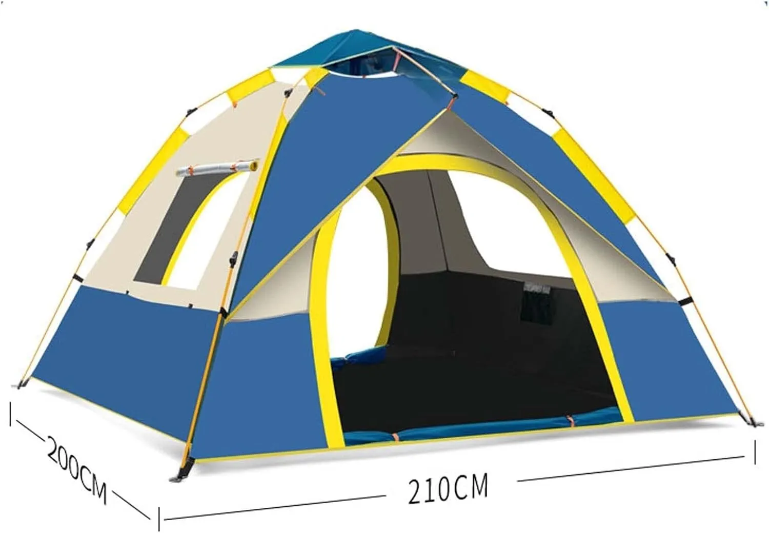 83x79x59 Inch Instant Pop-Up Camping Tent for 2-4 Person, Waterproof & Windproof Family Dome Tent, Easy Quick Setup with 2 Large Mesh Windows, Portable Outdoor Tent with Carry Bag