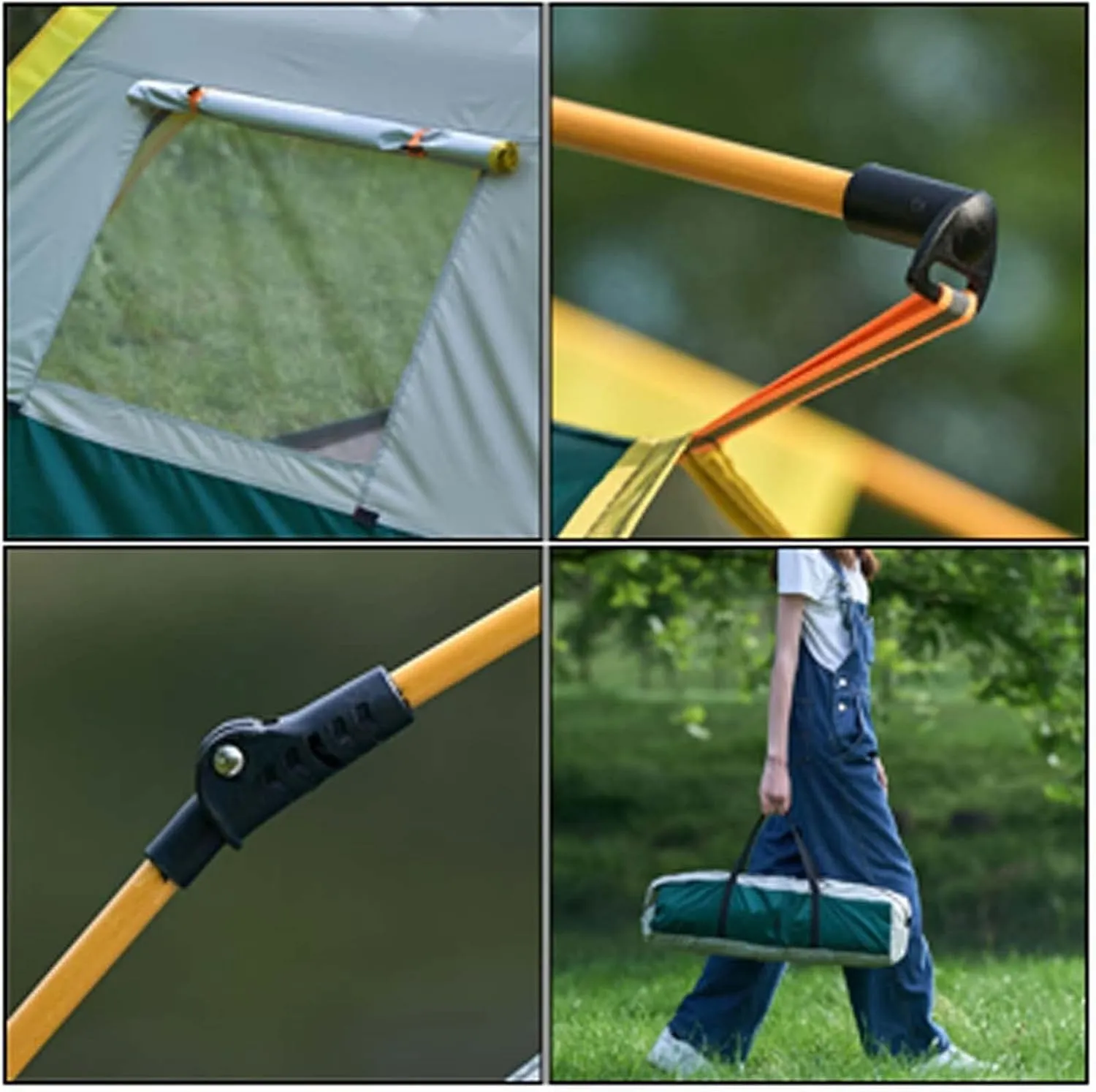 83x79x59 Inch Instant Pop-Up Camping Tent for 2-4 Person, Waterproof & Windproof Family Dome Tent, Easy Quick Setup with 2 Large Mesh Windows, Portable Outdoor Tent with Carry Bag