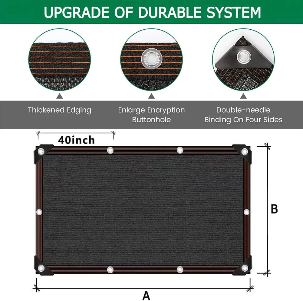 90% UV Block Shade Cloth for Garden, 20'x30' Tear-Resistant Sun Shade Net, Outdoor Tarp Cover for Patio, Pergola, Courtyard - Black Sunblock Netting