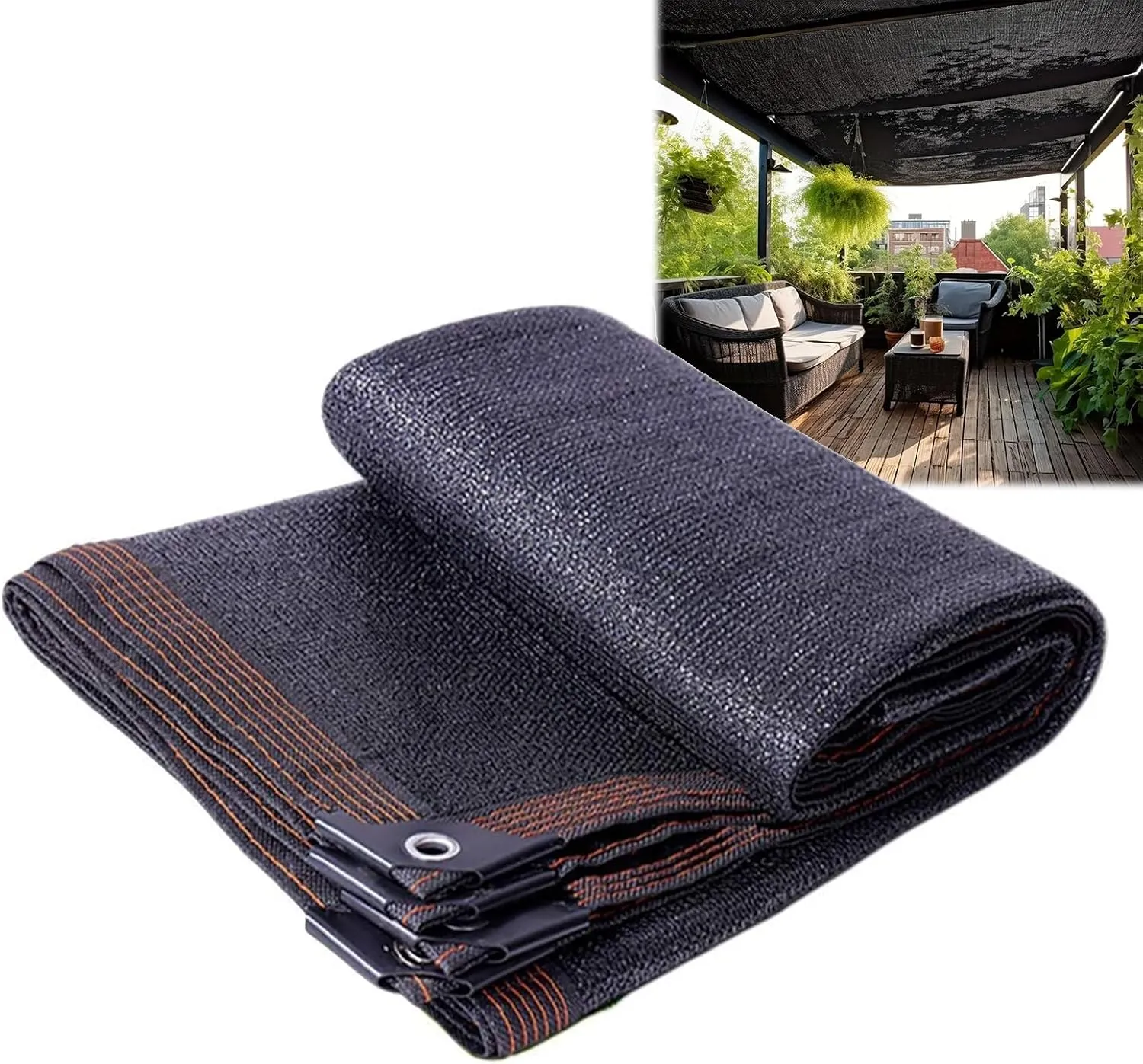 90% UV Block Shade Cloth for Garden, 20'x30' Tear-Resistant Sun Shade Net, Outdoor Tarp Cover for Patio, Pergola, Courtyard - Black Sunblock Netting