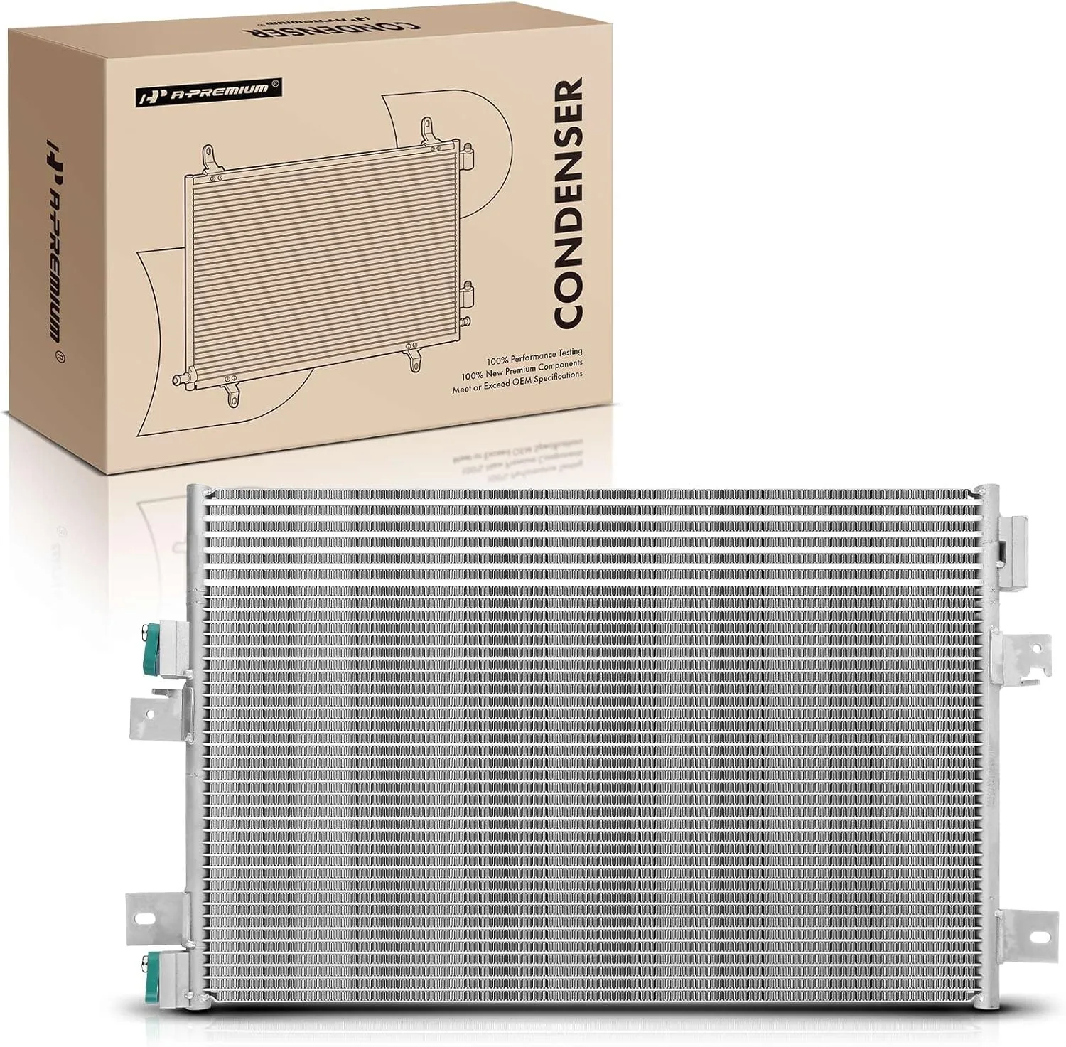 A-Premium Air Conditioning A/C Condenser Compatible with Chrysler 200 2011-2014, Sebring 2007-2010 & Dodge Avenger 2008-2014, Caliber 2007-2009 & Jeep Compass 2007-2010, Patriot 2007-2009