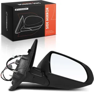 A-Premium Passenger Side Power Door Mirror - Compatible with Jeep Compass 2017-2023 - Heated Manual Folding Black Outside Rear View Mirror w/Turn Signal Blind Spot Detection