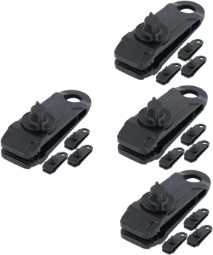 ABOOFAN 16pcs Heavy Duty Tarp Clips for Outdoor Camping Windproof Tent Fasteners Convenient Multi-use Awning Clamps Essential Accessories for Picnics Events