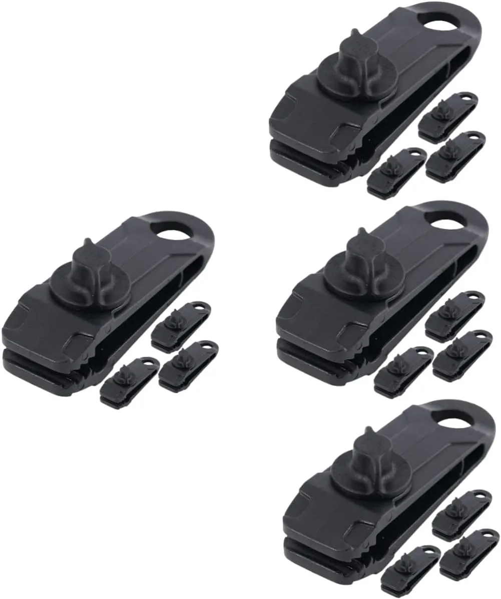 ABOOFAN 16pcs Heavy Duty Tarp Clips for Outdoor Camping Windproof Tent Fasteners Convenient Multi-use Awning Clamps Essential Accessories for Picnics Events