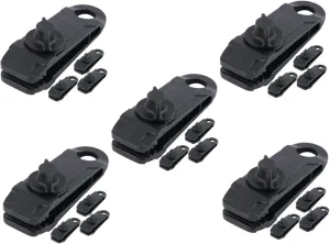 ABOOFAN 20pcs Heavy Duty Tent Clips Sturdy Fixing Clips for Camping Windproof Tarp Buckles for Securely Holding Tents and Ropes