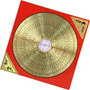 ABOOFAN Chinese Traditional Compass Multi Use Taoist Metal Compass for Home Office Decoration with Traditional Markings Present for Feng Shui Enthusiasts