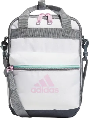adidas Squad Insulated Lunch Bag (7L) Food Container Carry Box for Kids/Adults Discontinued, White/Orchid Fusion Purple, One Size