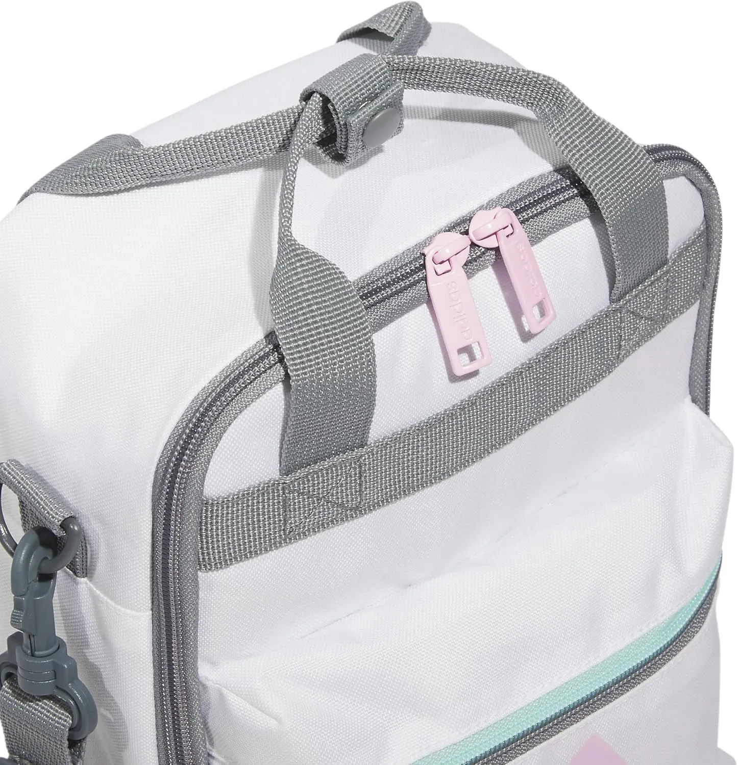adidas Squad Insulated Lunch Bag (7L) Food Container Carry Box for Kids/Adults Discontinued, White/Orchid Fusion Purple, One Size