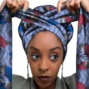 African Print Hair Bonnet Turbans Head Scarf Headwraps for Women Sleeping Ankara
