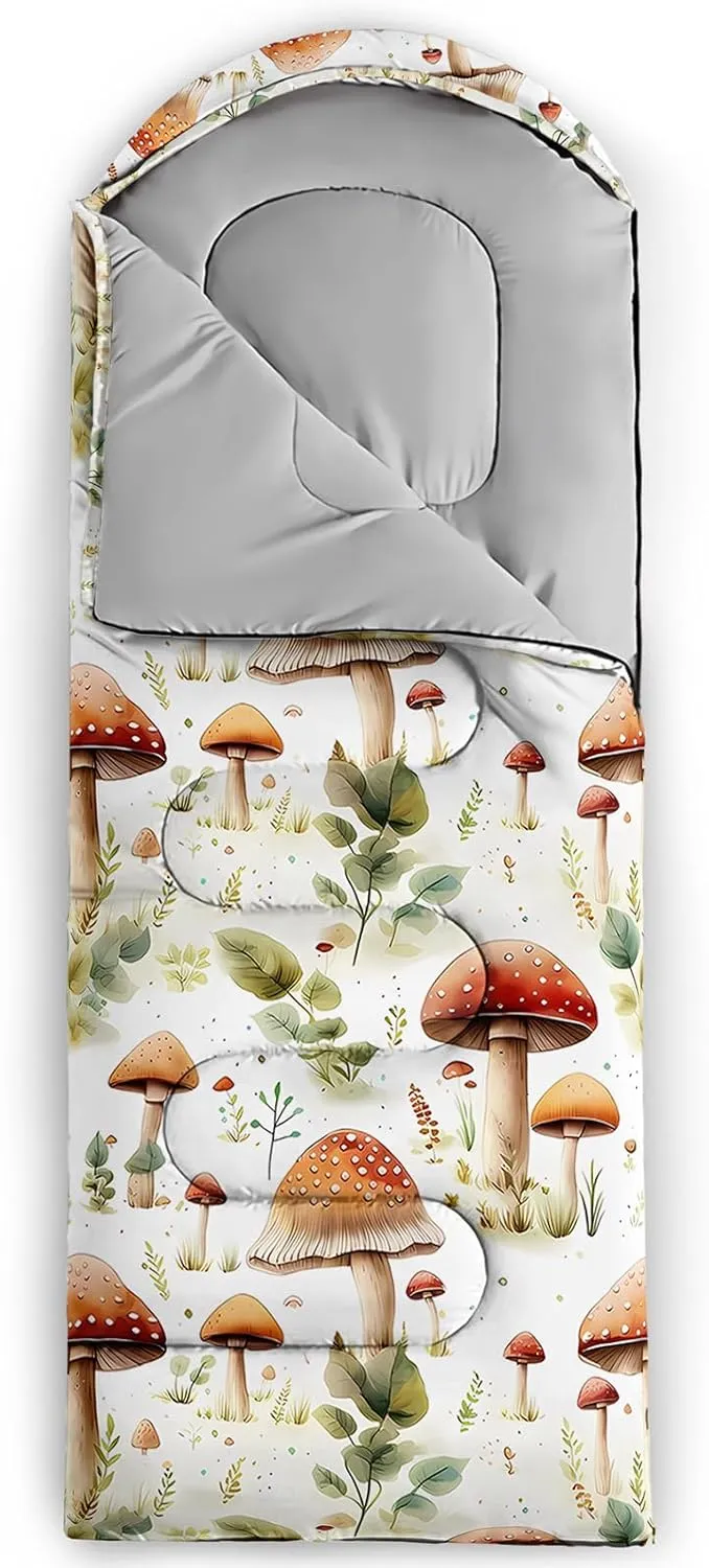 AILONEN Girls Butterfly Camping Sleeping Bags,Lightweight & Waterproof,3 Season Warm & Cool Weather,Beautiful Animal Black Sleeping Bags for Kids Adults,Travelling,Outdoors