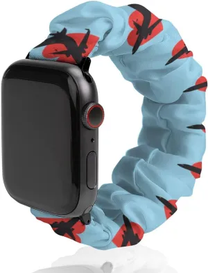 Airplane with Heart Fashion Watch Strap Scrunchies Wristbands Compatible With IWatch Series