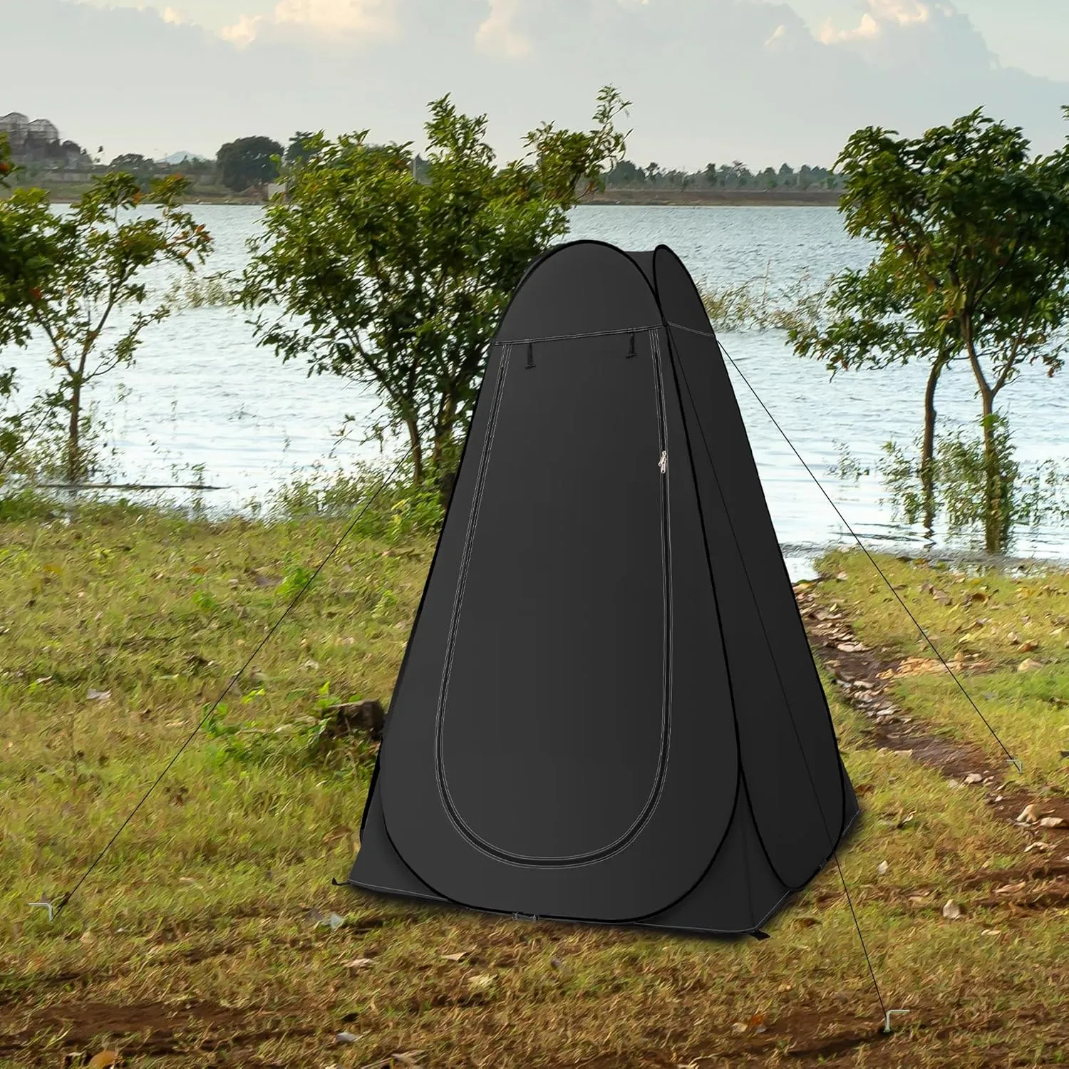 AKOZLIN Portable Pop Up Shower Tent Instant Privacy Dressing Changing Tent Outdoor Shower Room Camp Toilet Tent