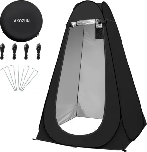 AKOZLIN Portable Pop Up Shower Tent Instant Privacy Dressing Changing Tent Outdoor Shower Room Camp Toilet Tent