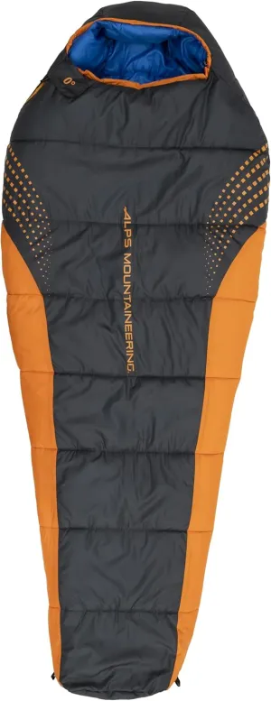 ALPS Mountaineering Blaze 0° Mummy Sleeping Bag, Regular - Charcoal/Orange/Blue
