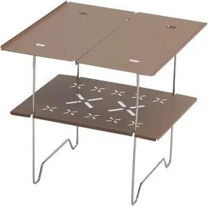 Aluminum Plate Table Camping Picnics BBQ Table Double Layer Camping Desk Beach Table Outdoor Camping Table for Hiking