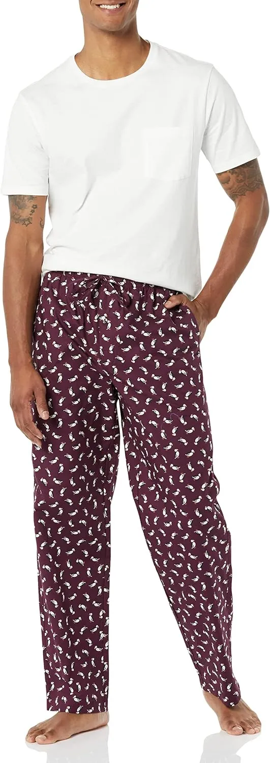 Amazon Essentials Men's Straight-Fit Woven Pajama Pant