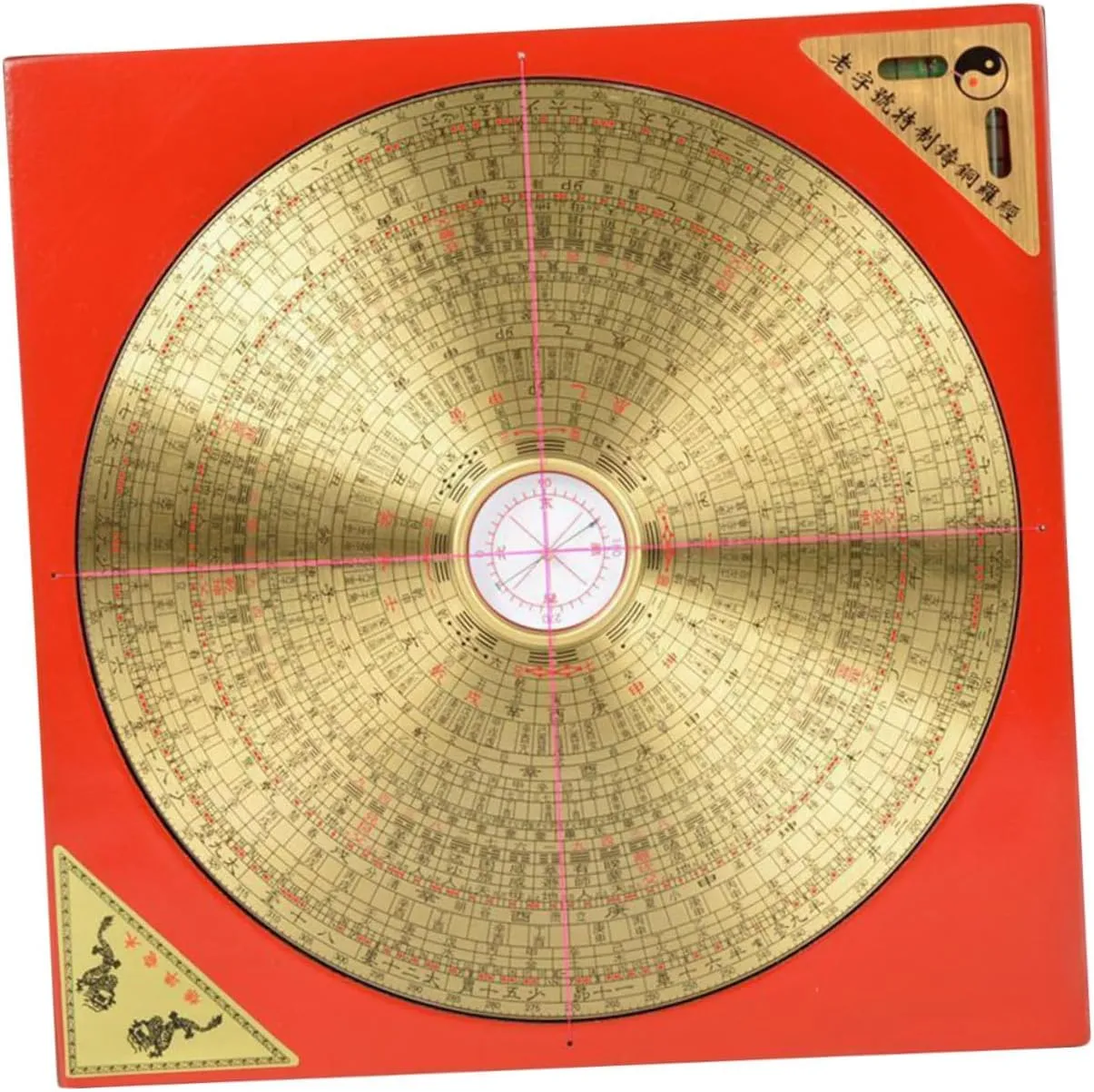 Amosfun Retro Style Chinese Compass Portable Taoist Decoration for Camping Hiking and Home Use Easy to Carry Feng Shui Tool for Creativity and Coordination