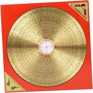 Amosfun Retro Style Chinese Compass Portable Taoist Decoration for Camping Hiking and Home Use Easy to Carry Feng Shui Tool for Creativity and Coordination