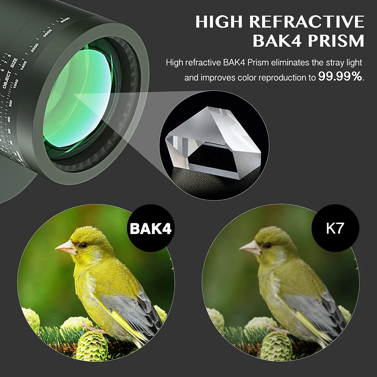 AOMEKIE Marine Binoculars for Adults 10x50 Waterproof Binoculars with Rangefinder Compass BAK4 Prism FMC Lens for Birdwatching Hunting Boating