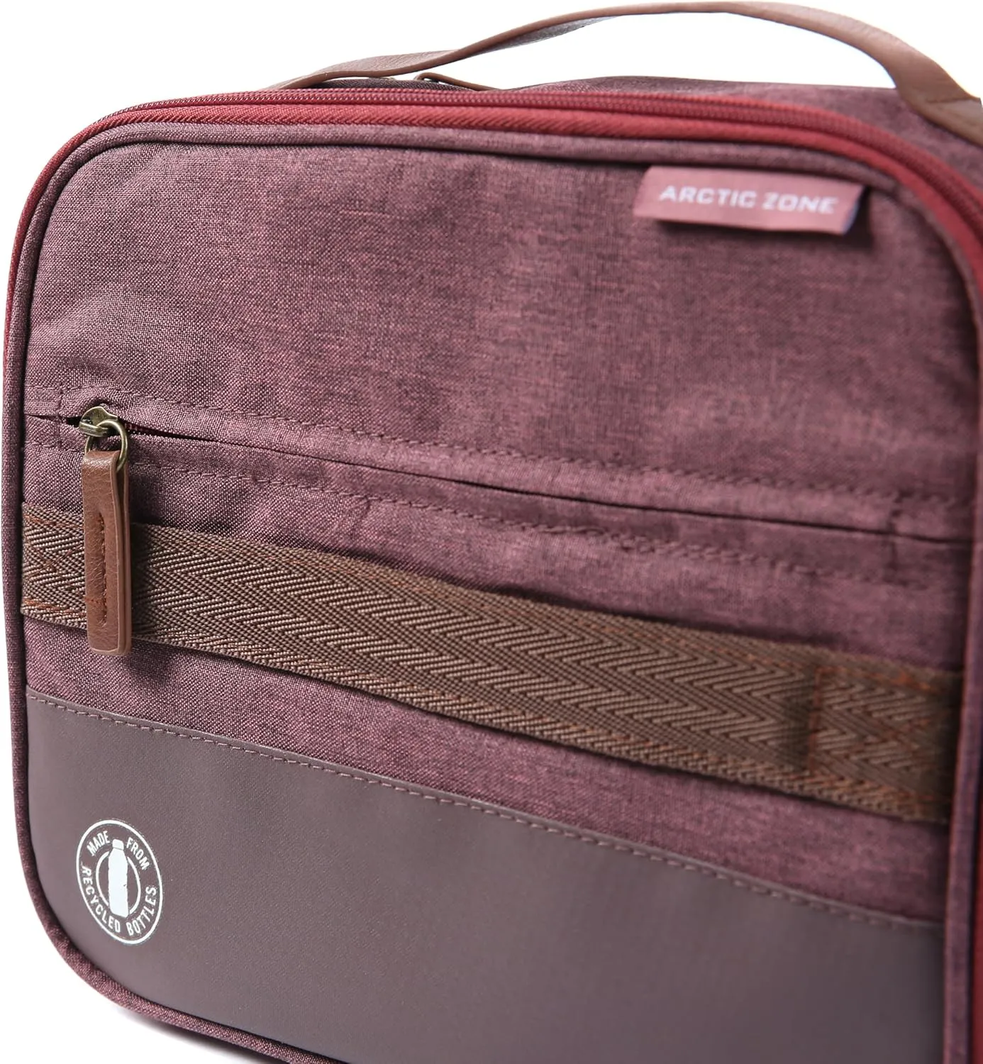 Arctic Zone Reusable-lunch-bags Insulated Lunch Bag, Wine - High density thermal insulation with expandable capacity, Leak proof lining with Microban protection