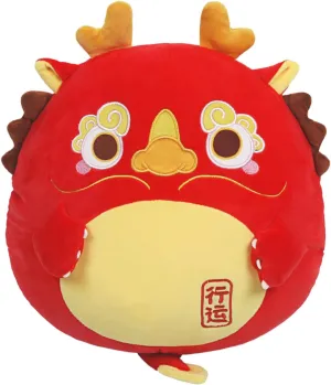 ARELUX Soft Red Dragon Cute Stuffed Animals Plushie Huggable Dragon Sleeping Bedding Toy Creative Birthday Friends Family Member 18in