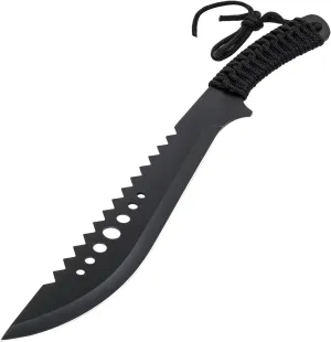 ASR Outdoor 15.5 Inch Full Tang Machete with Serrated Spine and Recurved Blade