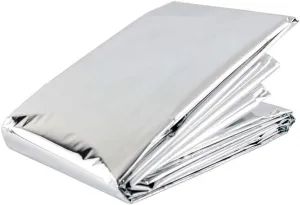 ASR Outdoor Emergency Blanket Insulated Thermal Reflector Retains Body Heat 84in x 52in