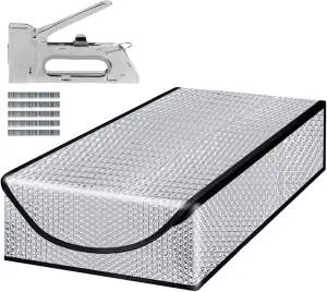 Attic Stairway Insulation Cover - Premium Energy Saving Attic Stairs Door Ladder Insulator Pull Down Tent with Zipper 25 in x 54 in x 11In (Attic Cover   Installation Tool)