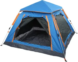 Automatic Camping Tent, Waterproof Family Camping Tent with Large Space for 3 to 4 People, 4 Doors, for Gardens, Hiking, Fishing